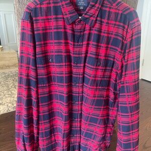 J. Crew Red and Black Flannel Shirt